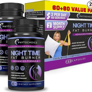 Night Time Weight Loss Pills for Women-Carb Blocker Appetite Suppressant with Melatonin-Fat Burner Diet Pills that Work Fast for Women-Nighttime Metabolism Booster-Overnight Fat Burning Pills-2 Pack