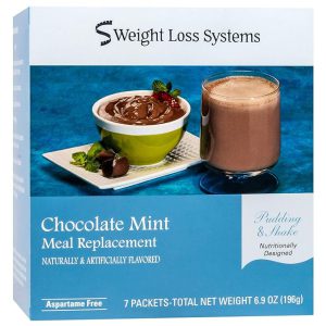 Weight Loss Systems Pudding and Shake Aspartame Free - Chocolate Mint (7/Box) - High Protein - Low Calorie - Low Fat - Low Carb